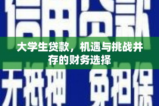 房县大学生贷款，机遇与挑战并存的财务选择