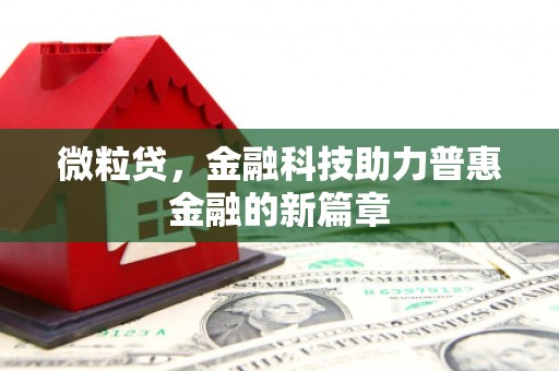 房县微粒贷，金融科技助力普惠金融的新篇章