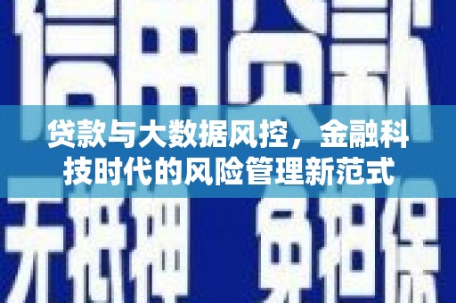 房县贷款与大数据风控，金融科技时代的风险管理新范式