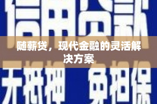 房县随薪贷，现代金融的灵活解决方案