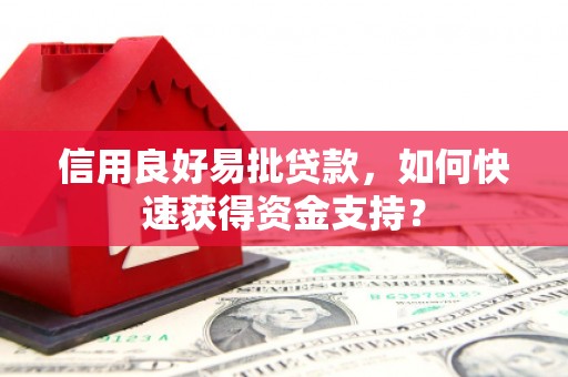 房县信用良好易批贷款，如何快速获得资金支持？