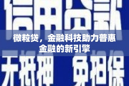 房县微粒贷，金融科技助力普惠金融的新引擎