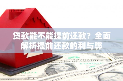 房县贷款能不能提前还款？全面解析提前还款的利与弊