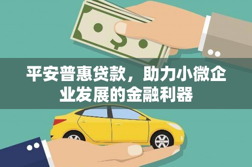 房县平安普惠贷款，助力小微企业发展的金融利器