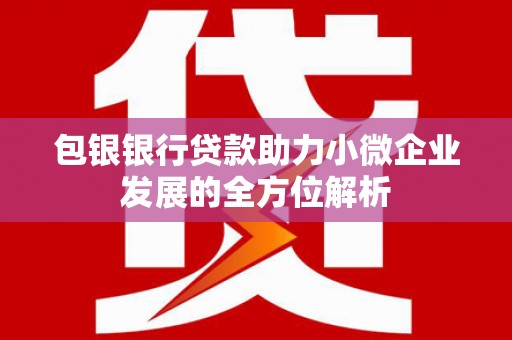 房县包银银行贷款助力小微企业发展的全方位解析