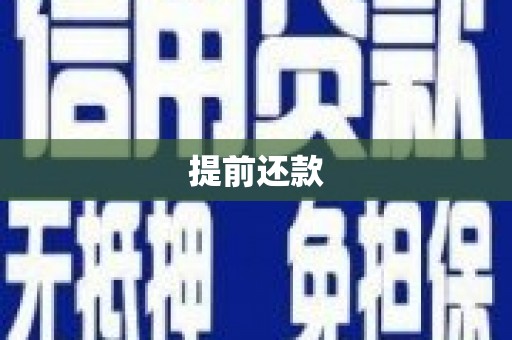 房县提前还款