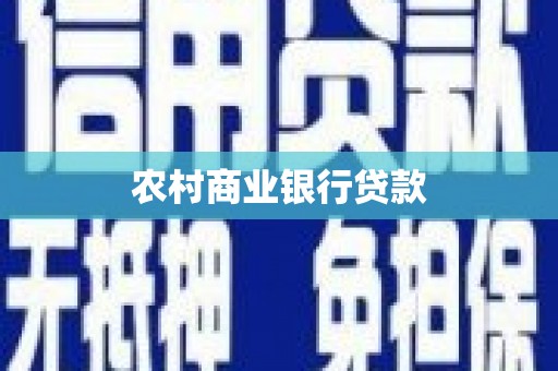 房县农村商业银行贷款