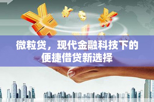 房县微粒贷，现代金融科技下的便捷借贷新选择