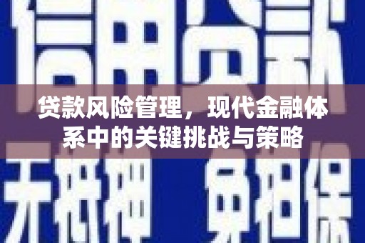 房县贷款风险管理，现代金融体系中的关键挑战与策略