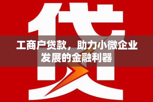 房县工商户贷款，助力小微企业发展的金融利器