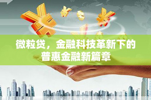 房县微粒贷，金融科技革新下的普惠金融新篇章