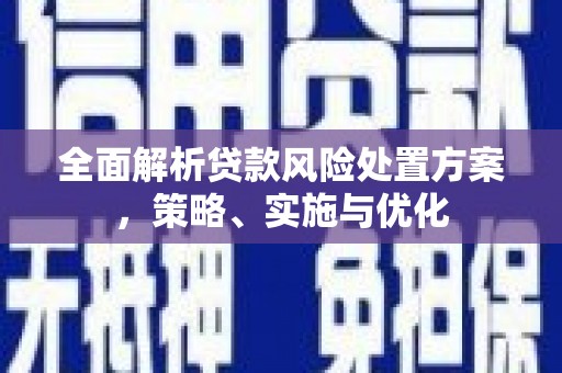 房县全面解析贷款风险处置方案，策略、实施与优化