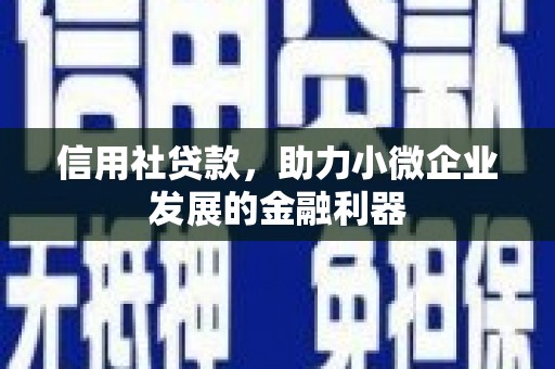 房县信用社贷款，助力小微企业发展的金融利器
