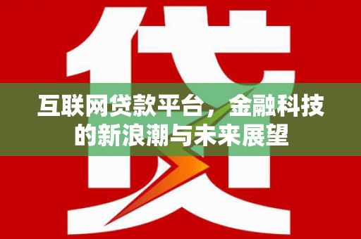 房县互联网贷款平台，金融科技的新浪潮与未来展望