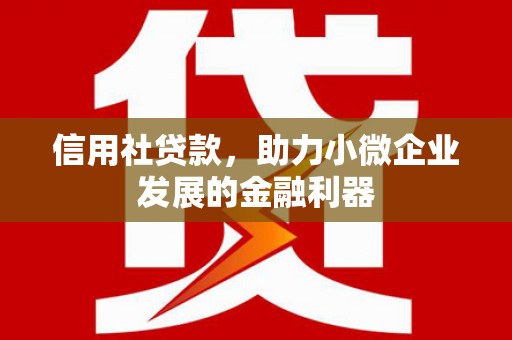 房县信用社贷款，助力小微企业发展的金融利器